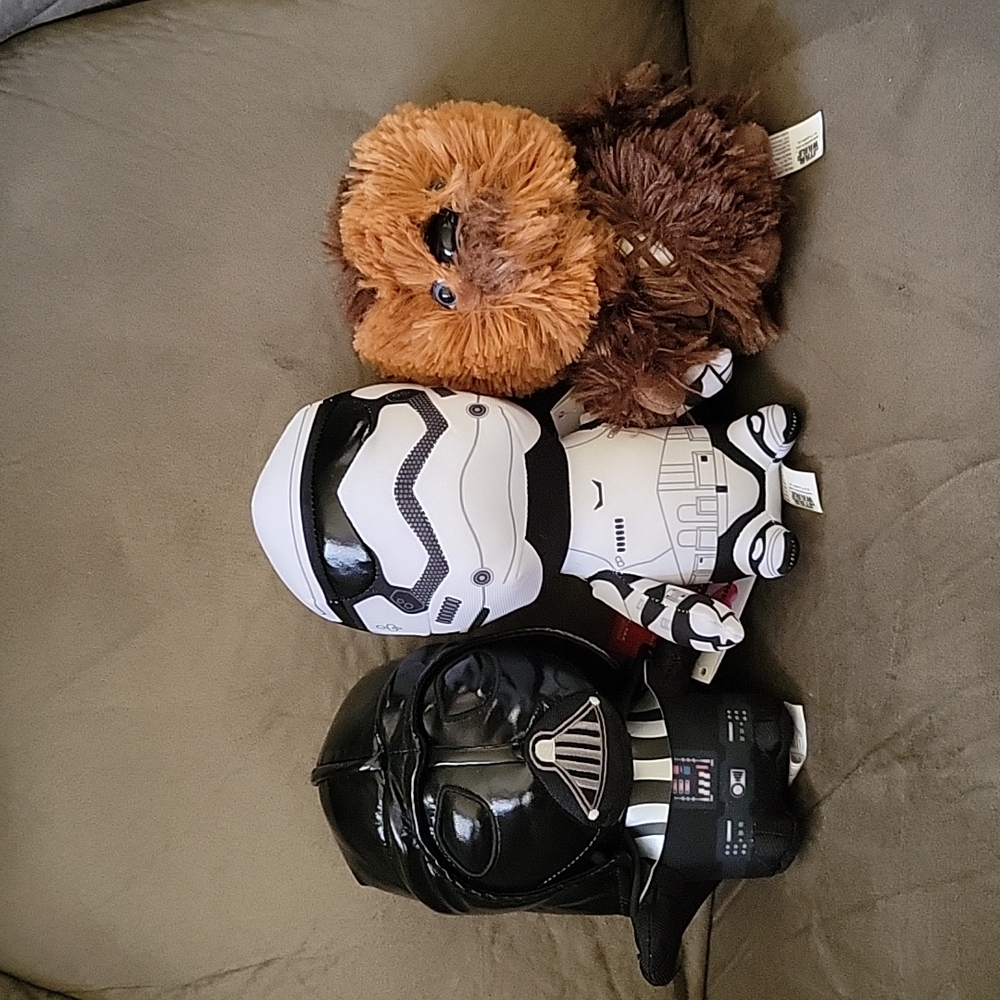 STAR WARS CHARACTERS STUFFED DARTH VADER STORM TROOPER CHEWBACCA